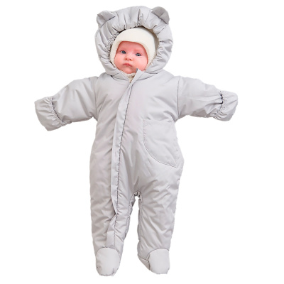 Комбинезон демисезонный Мимишки серый Luxury Baby РП-070-101 1